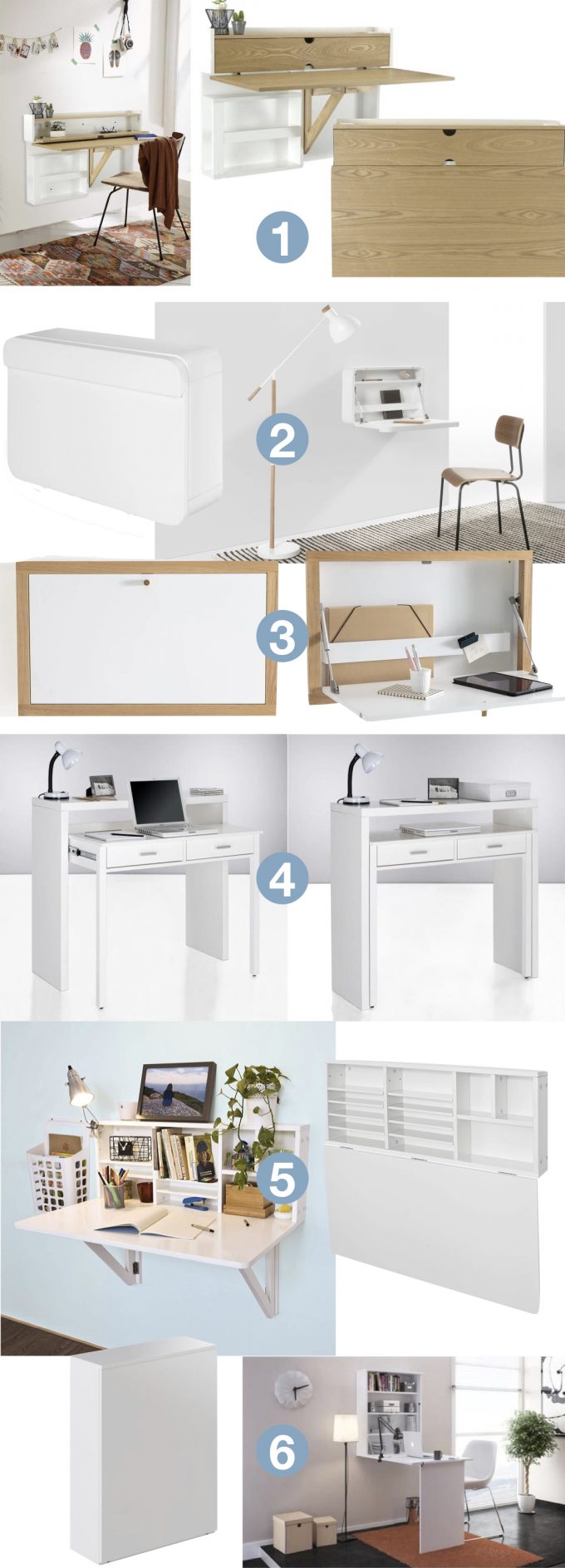 bureau pliable pour petit espace design pas cher blog déco clem around the corner