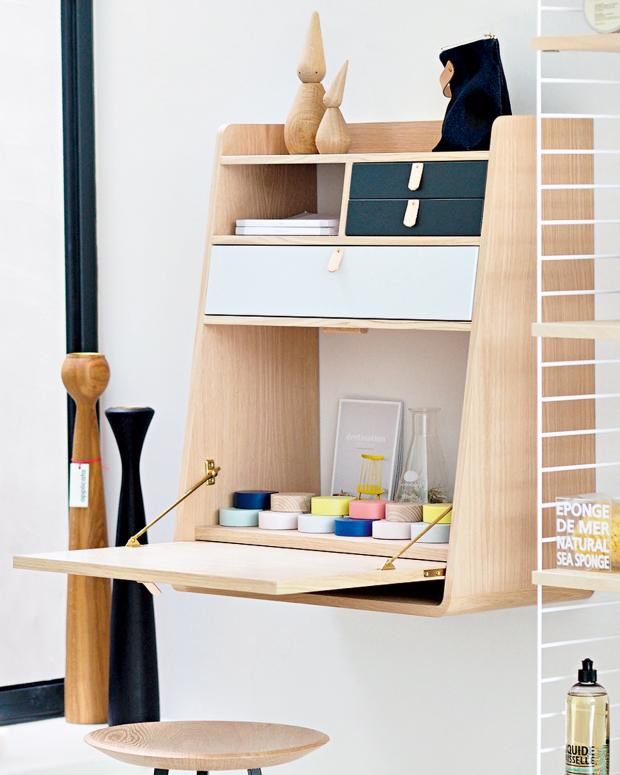 bureau pliable pour petit espace enfant secretaire scandinave blog deco clematc