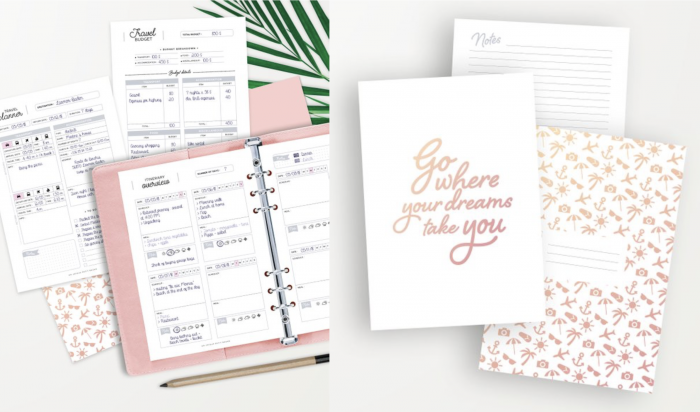 planner à imprimer déco vacances roadtrip blog déco bullet journal