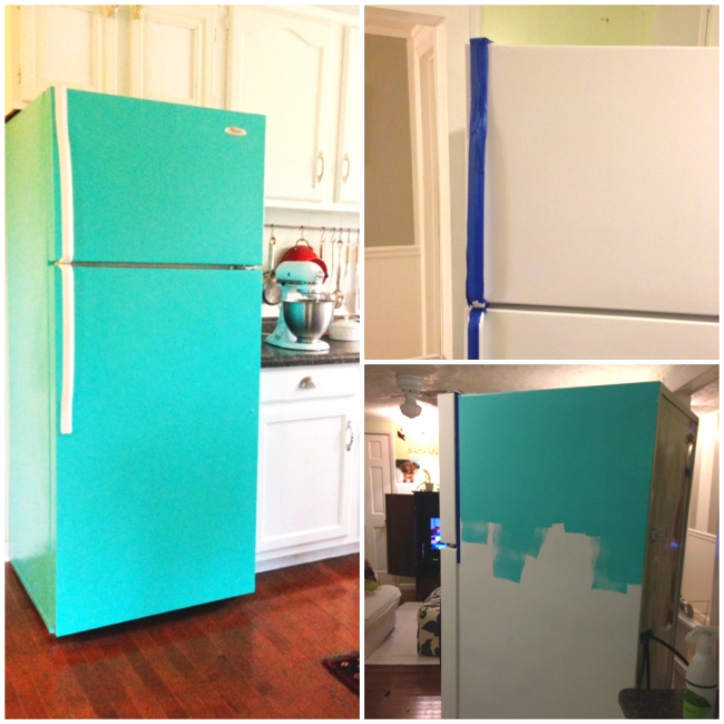 Customiser le frigo avec de la peinture couleur mint tutoriel blog deco clem around the corner