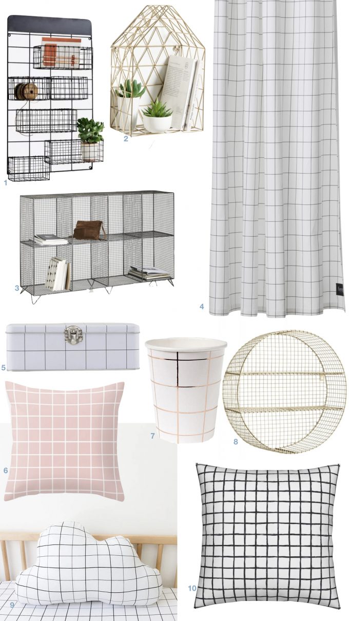 deco motif grille quadrille grillage blog design clem around the corner