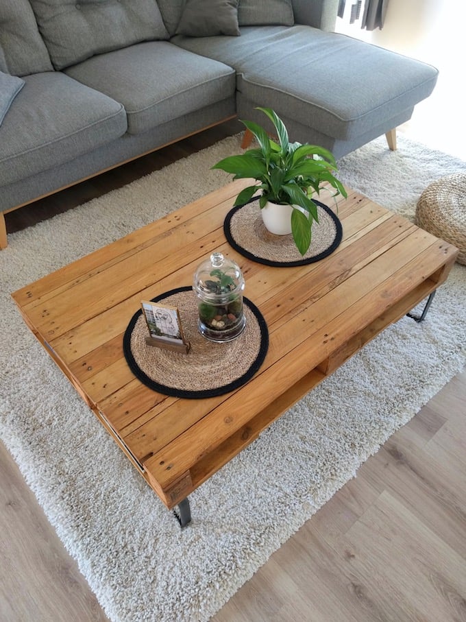 comment fabriquer table basse palette diy blog déco clem around the corner