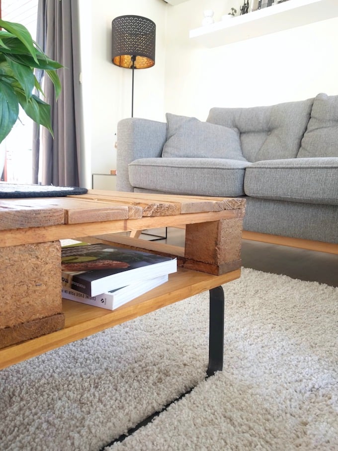 pied métal table basse palette diy blog déco clemaroundthecorner