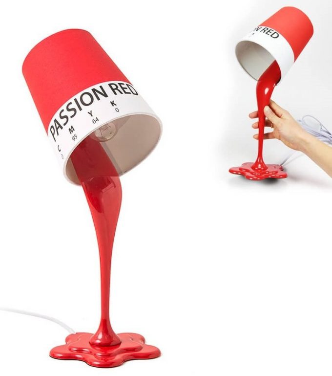 lampe pot de peinture renverse tompe oeil lampe de créateur originale blog decoration clemaroundthecorner