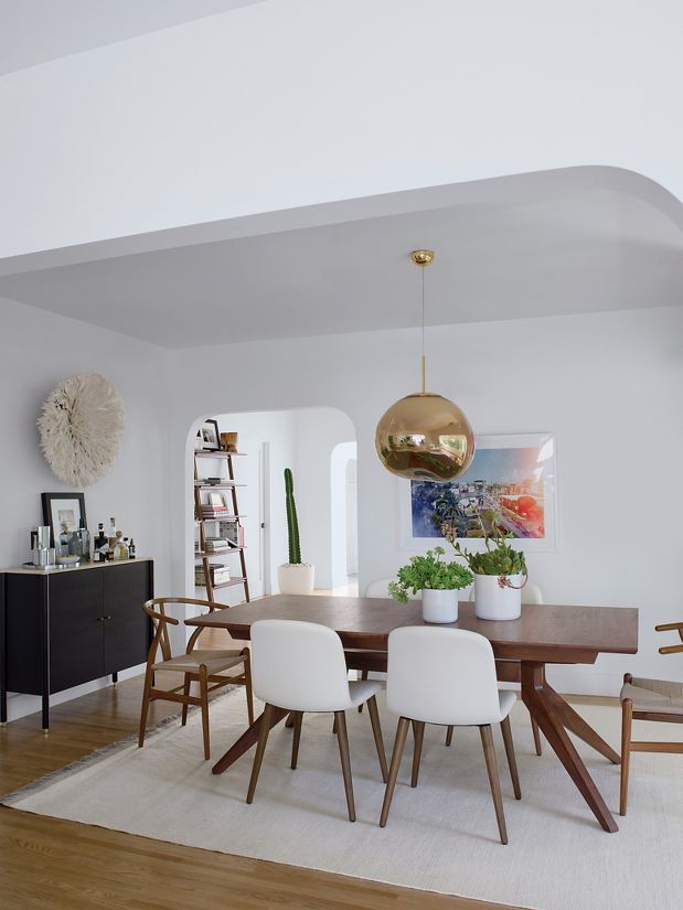 tom dixon salle à manger retro scandinave melt suspemsion boule verre opaque doré