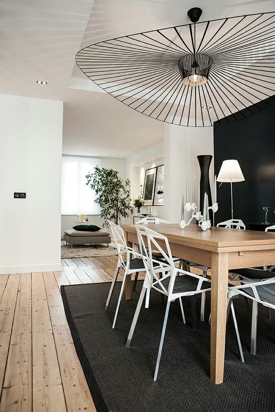 salle a manger bois noir blanche scandinave blog décoration interieur clemaroundthecorner