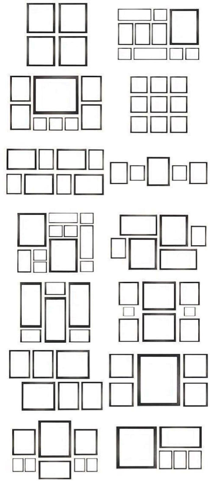 accrocher un poster regle hauteur forme mur de cadres agencement blog deco clemaroundthecorner