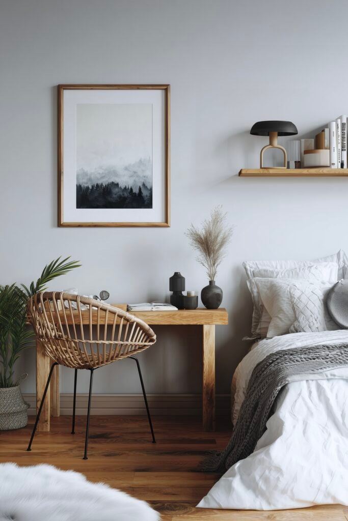 idée déco affiche chambre coin bureau