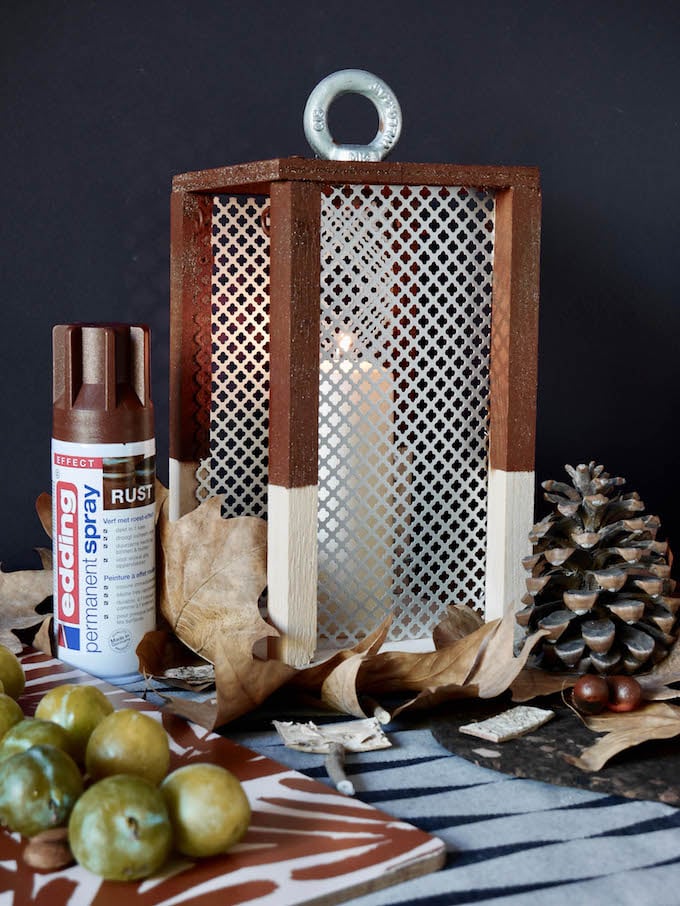 idée déco d'automne à faire soi même lanterne diy blog déco clem around the corner