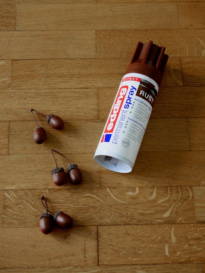 idée déco automne à faire soi-même personnalisation chataigne gland rust edding diy - blog décoration - clem around the corner