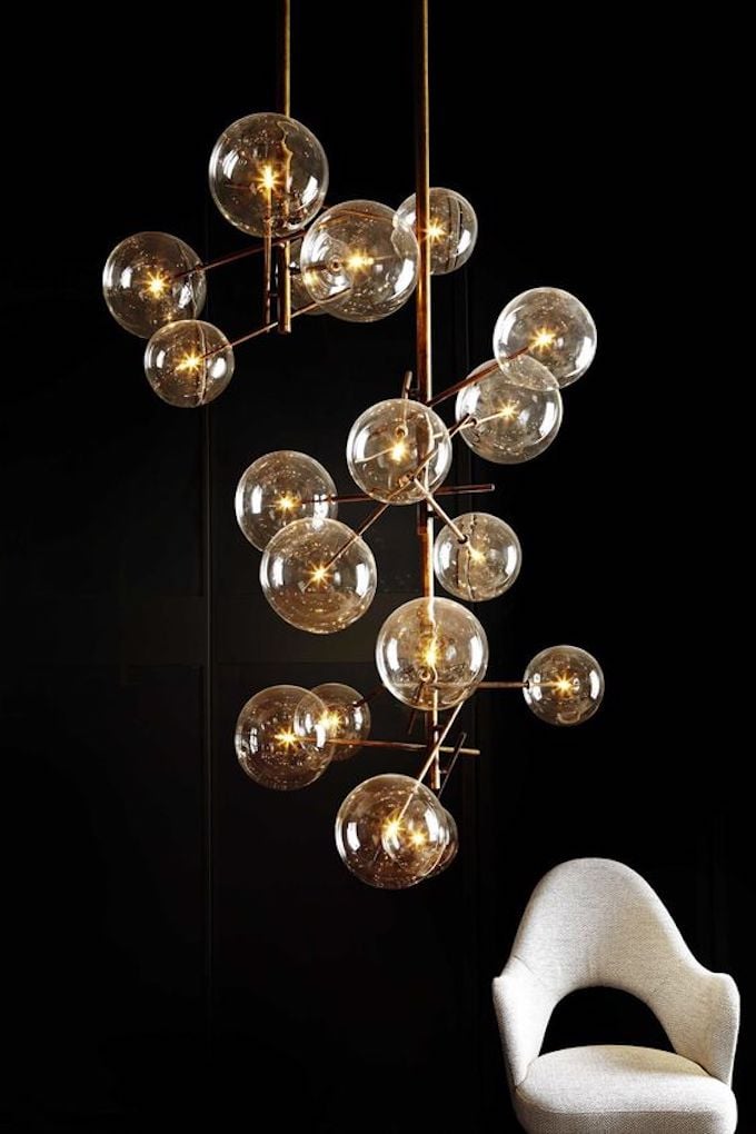 suspension design lumière déco décoration laiton or  -clem around the corner blog déco