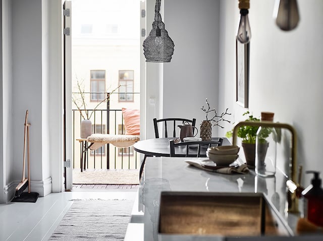 coin repas cuisine scandinave shades of grey - blog déco - clem around the corner