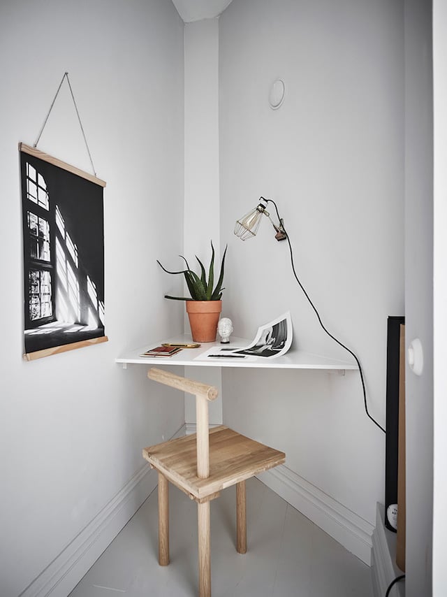 mini coin bureau angle salon shades of grey - blog déco - clem around the corner