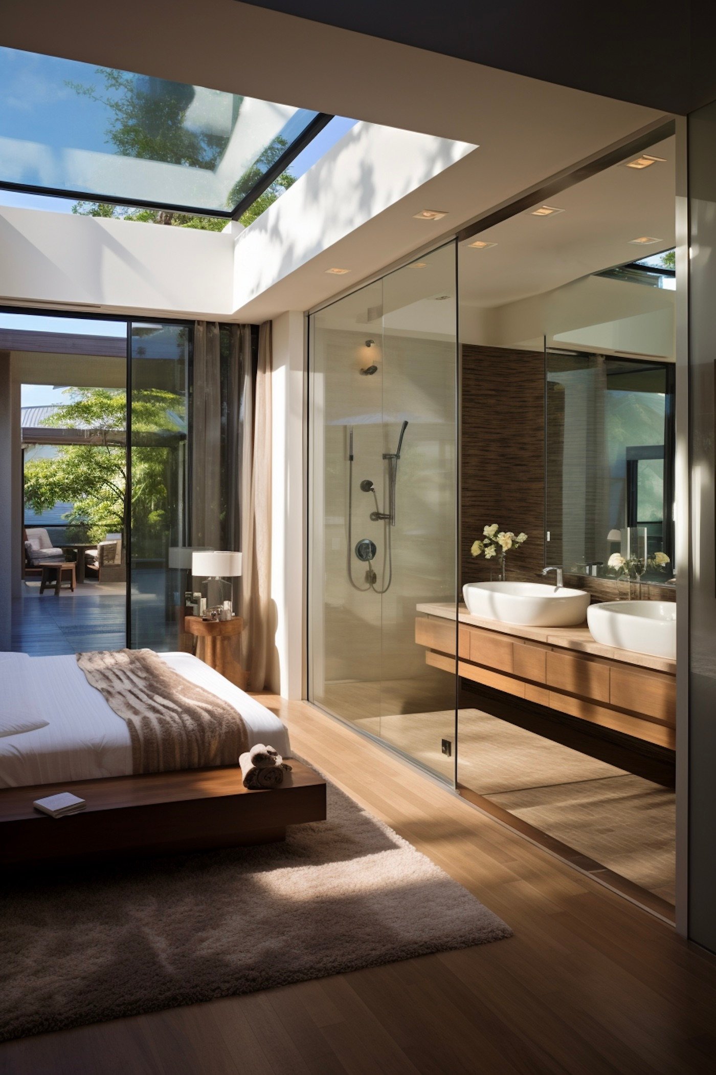 maison plain pied toit verre