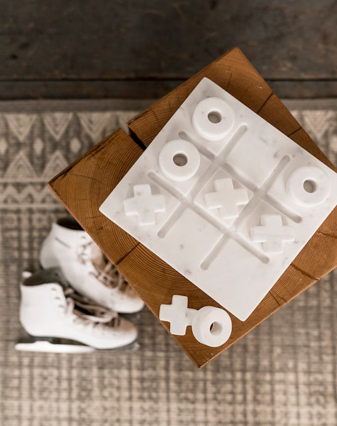 tic tac toe morpion en marbre pierre