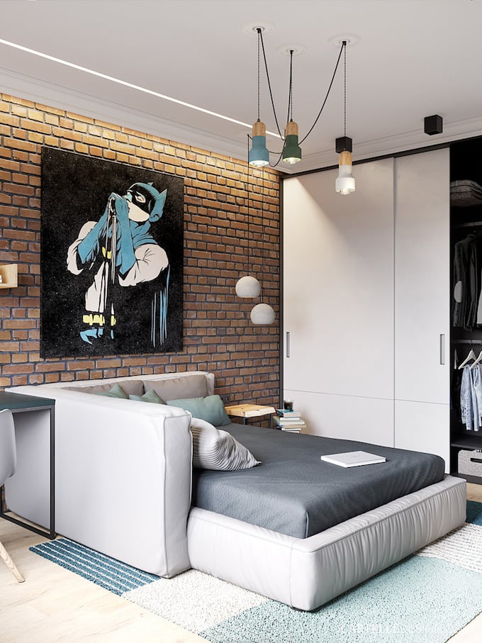 chambre ado batman canapé lit 3 pièces de Saint Pétersbourg - blog déco - Clem Around The Corner