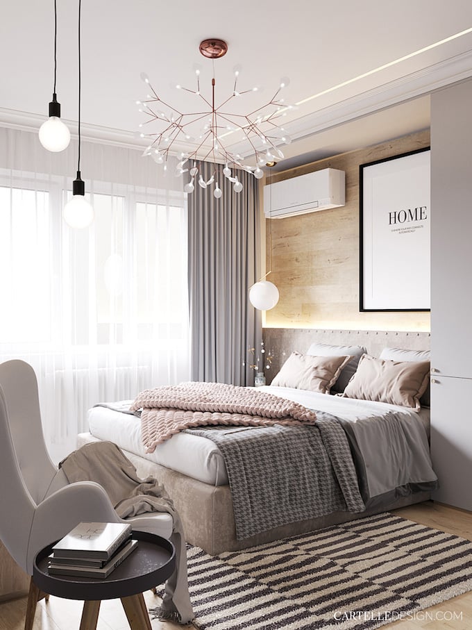 chambre grise hygge slow life suspension poétique plume