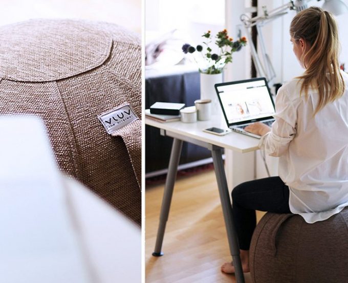 Vluv Hock Design ballon siège yoga tissu poignée - blog déco - Clem Around The Corner
