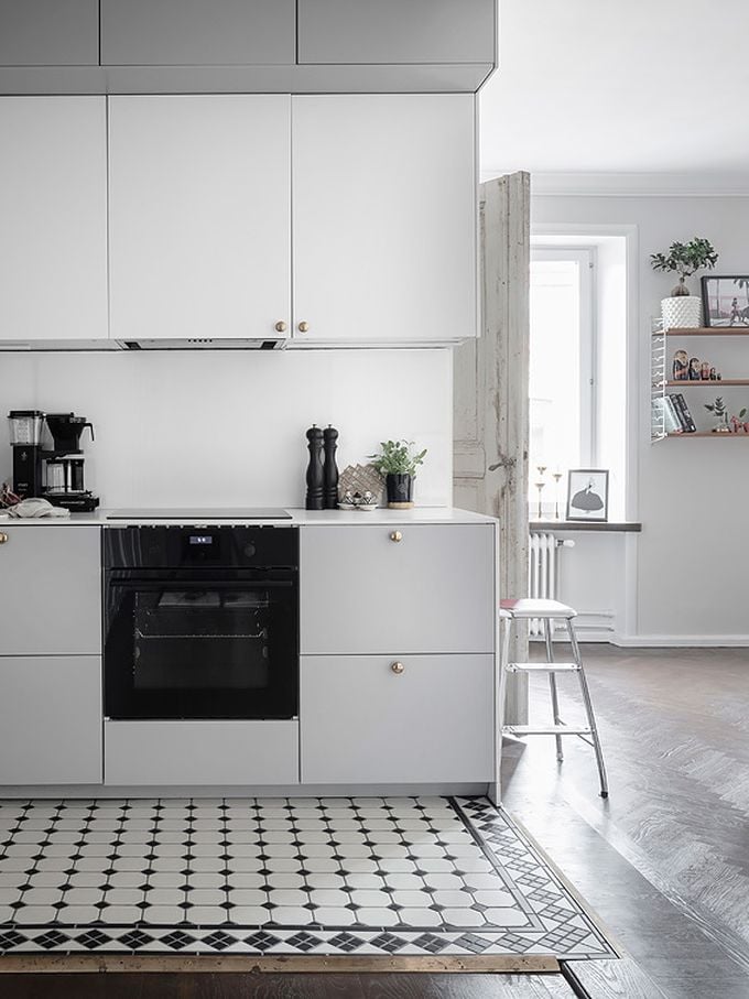 déco en noir et blanc cuisine délimitation blog déco clem around the corner