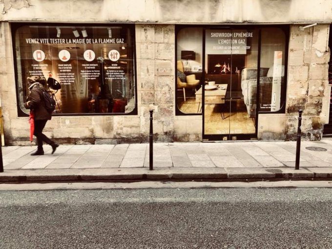 pop up showroom paris le marias l émotion gaz grdf cheminée gaz - clem around the corner