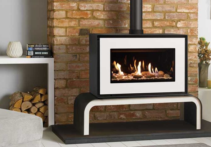 poêle gaz salon hygge scandinave freestanding noir blanc moderne - blog déco - clem around the corner