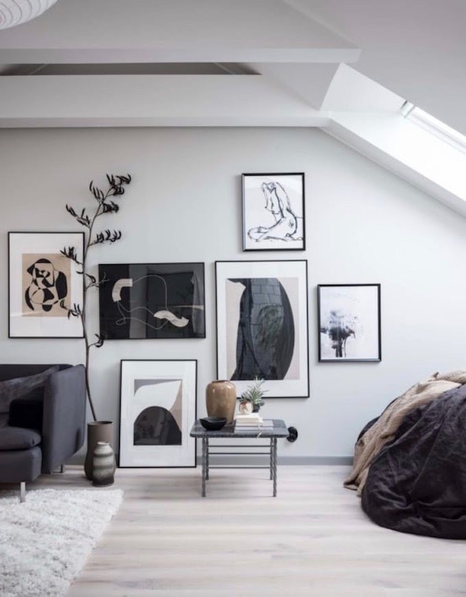 appartement design suédois tableaux salon lit chambre blog déco clem around the corner