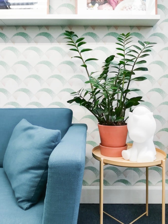 équipement audio canapé pot plante papier peint luminous bigben blog déco clem around the corner