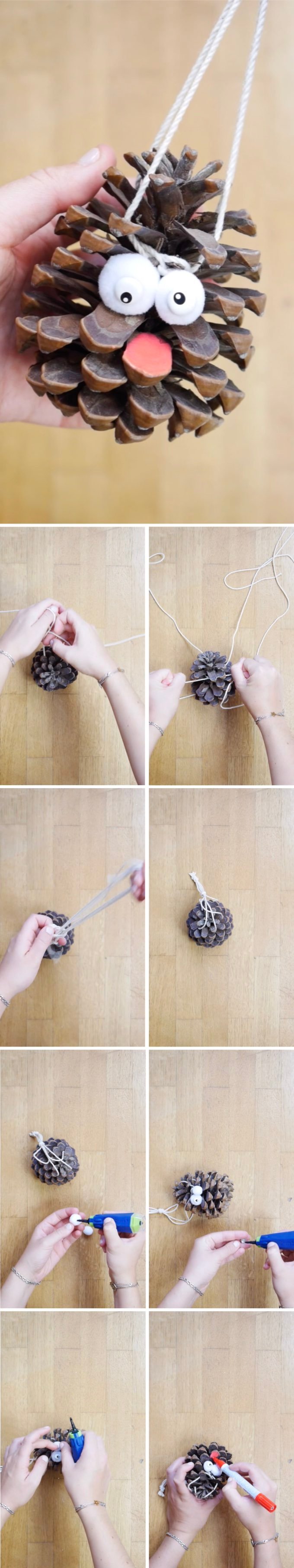 boules de noël diy pomme de pin décoration personnalisation blog déco clem around the corner