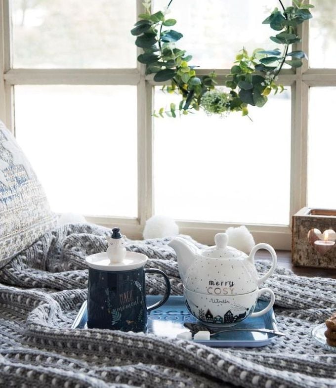 passer son appartement en mode hiver plaid pause thé goûter gâteau blog déco clem around the corner