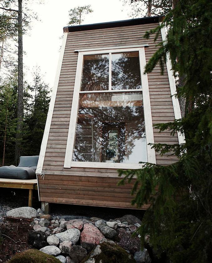 maisonnette chalet étroite haut de plafond architecture originale