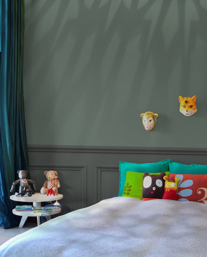 Peinture écologique avis Pure & Paint chambre enfant vert kaki - blog deco - clem around the corner