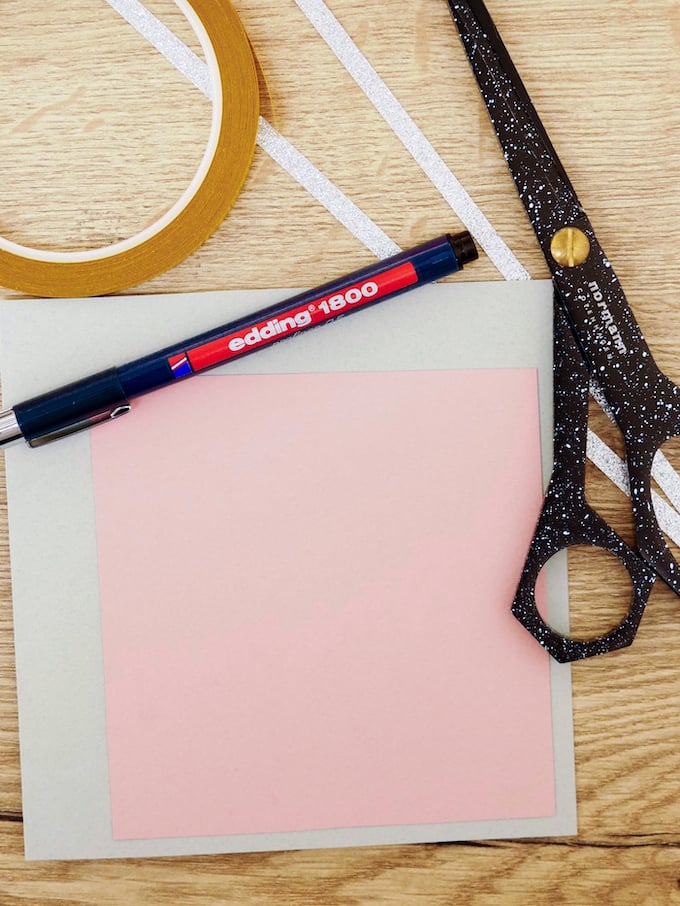 carte de voeux fin d'année fleurs matériel design scotch double face dessin stylo rose blog déco clem around the corner