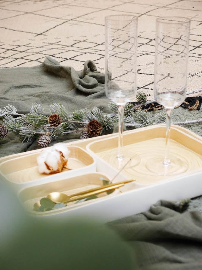 diner romantique de Noël en couple repas de fêtes réveillon idée table hygge - blog déco - Clem around the corner