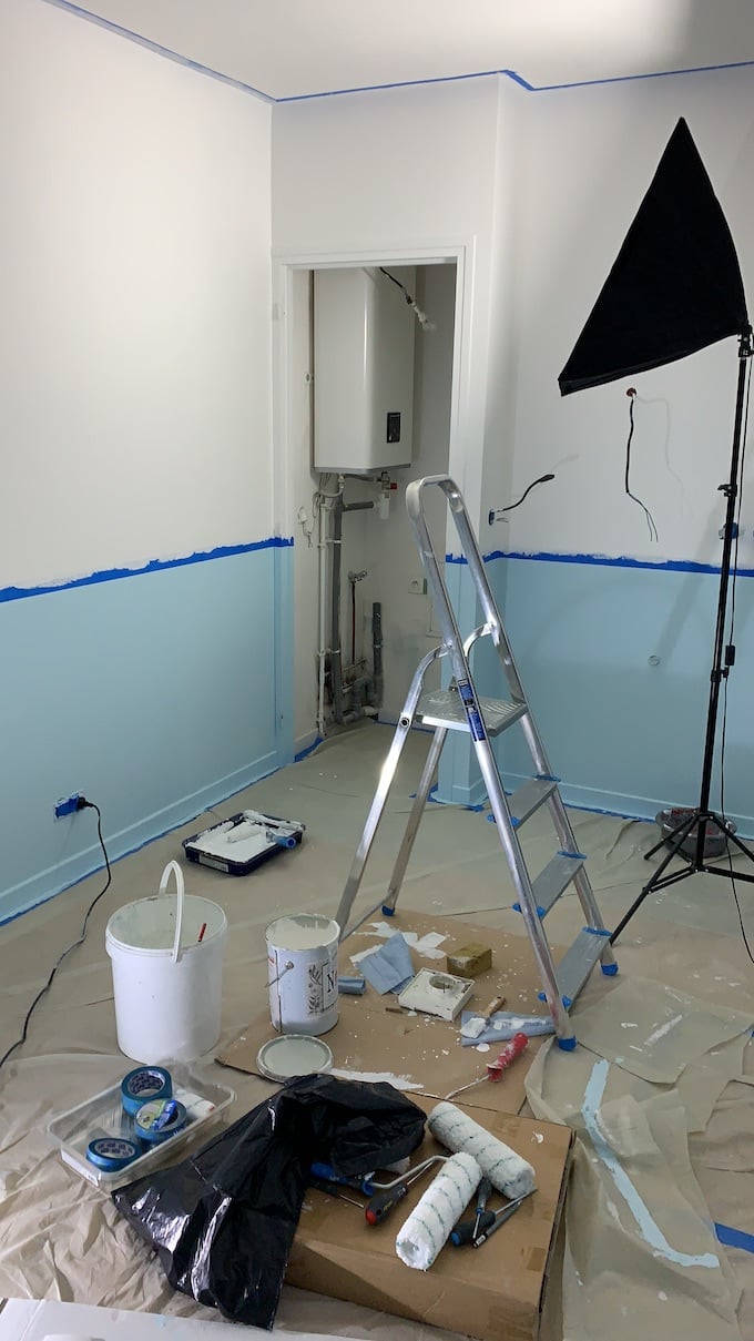 avant après salle de bain suite parentale peinture pure and paint avis - blog déco - clem around the corner