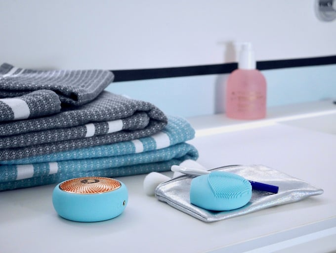 serviette le jacquard francais foreo avis massage - blog déco - clem around the corner