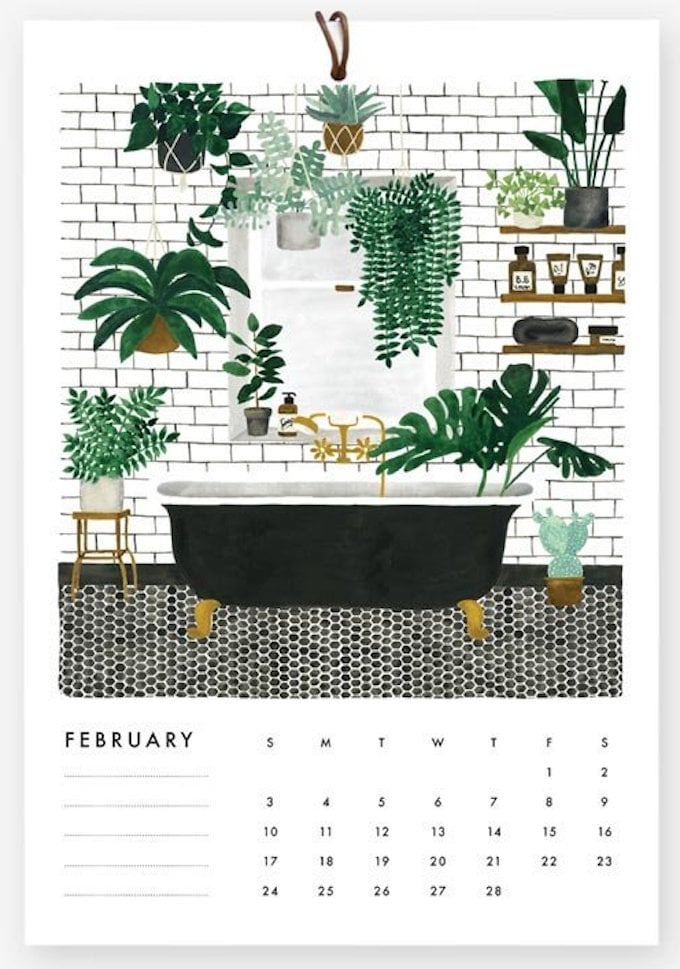 calendrier 2019 original décoration urban jungle blog déco clem around the corner