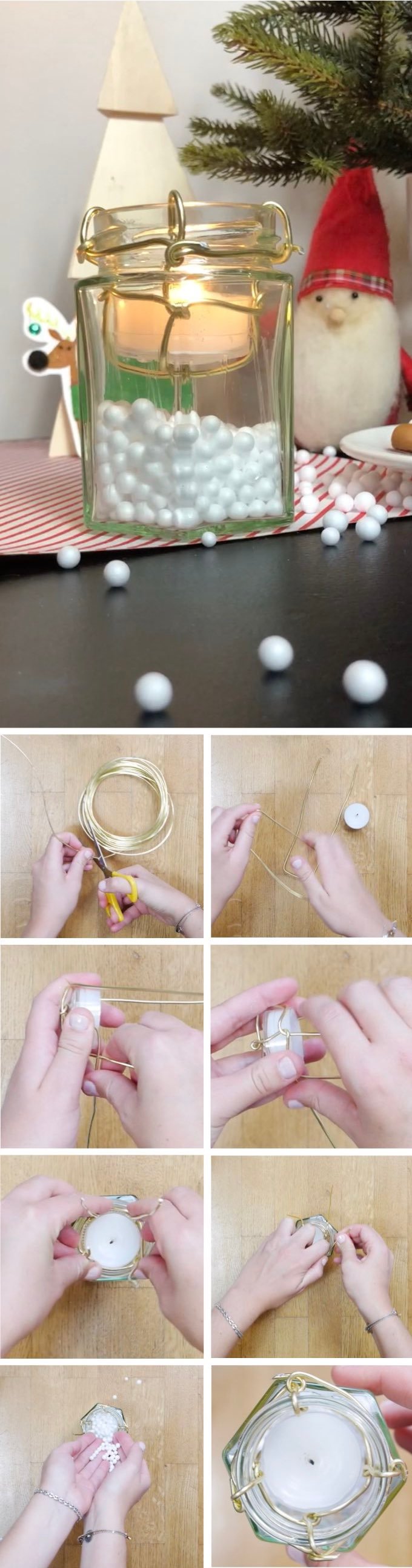 recycler des pots en verre lanterne bougie chauffe plat blog déco clem around the corner