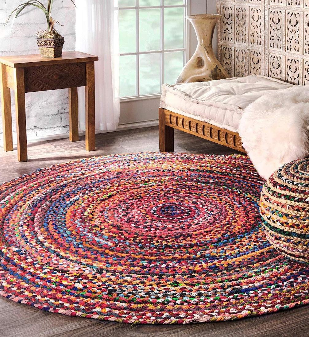 tapis rond coton ethnique chambre - blog deco - clem around the corner