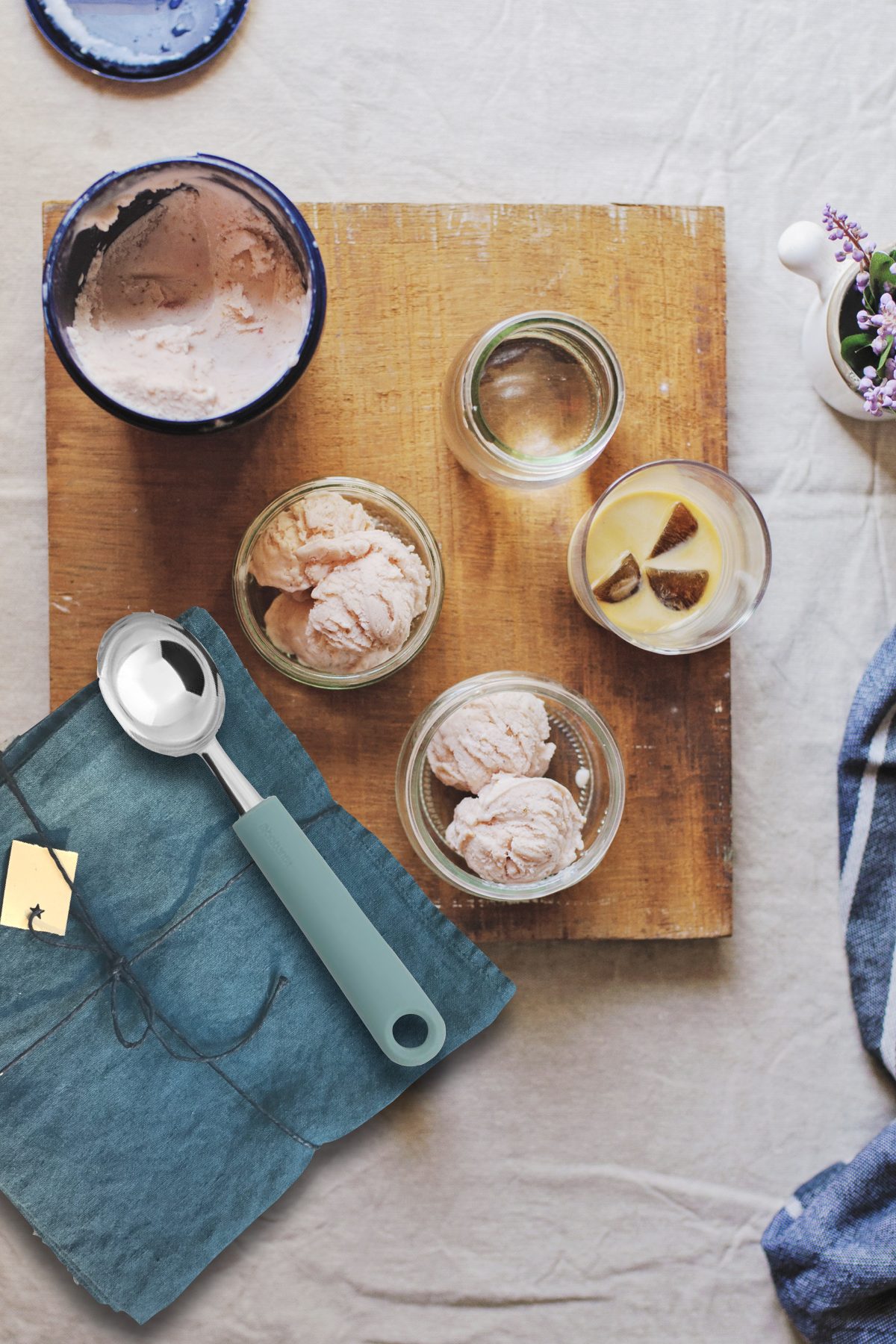 cuisine multicolore ustensile ludique glace serviette lin gourmand - blog déco - clem around the corner