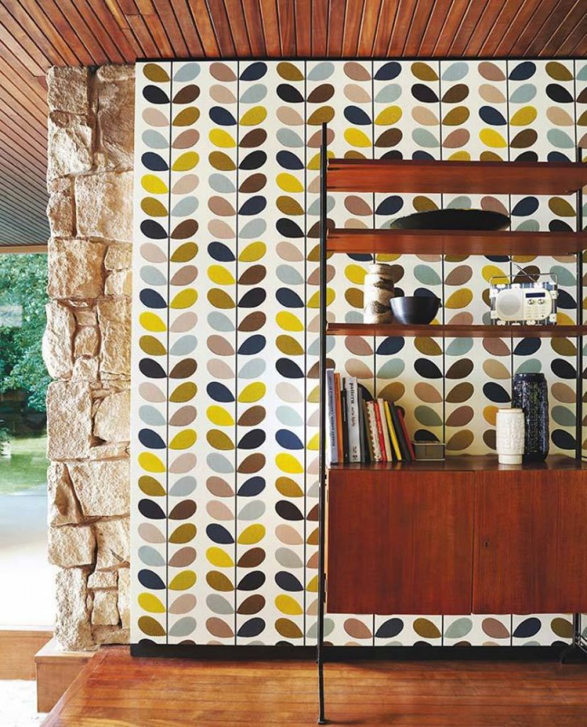 style rétro inspiration salon mur briques - blog déco - clem around the corner