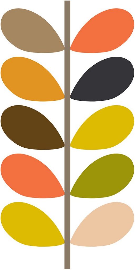 style rétro fleur rouge verte orange - blog déco - clem around the corner