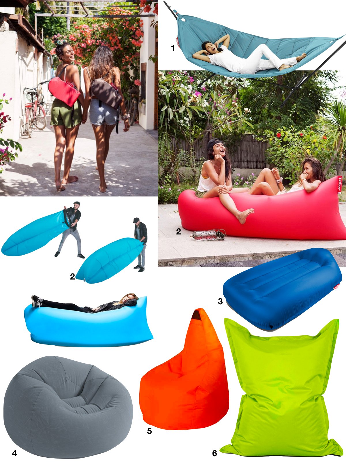 fauteuil gonflable nomade pour jardin terrasse plage