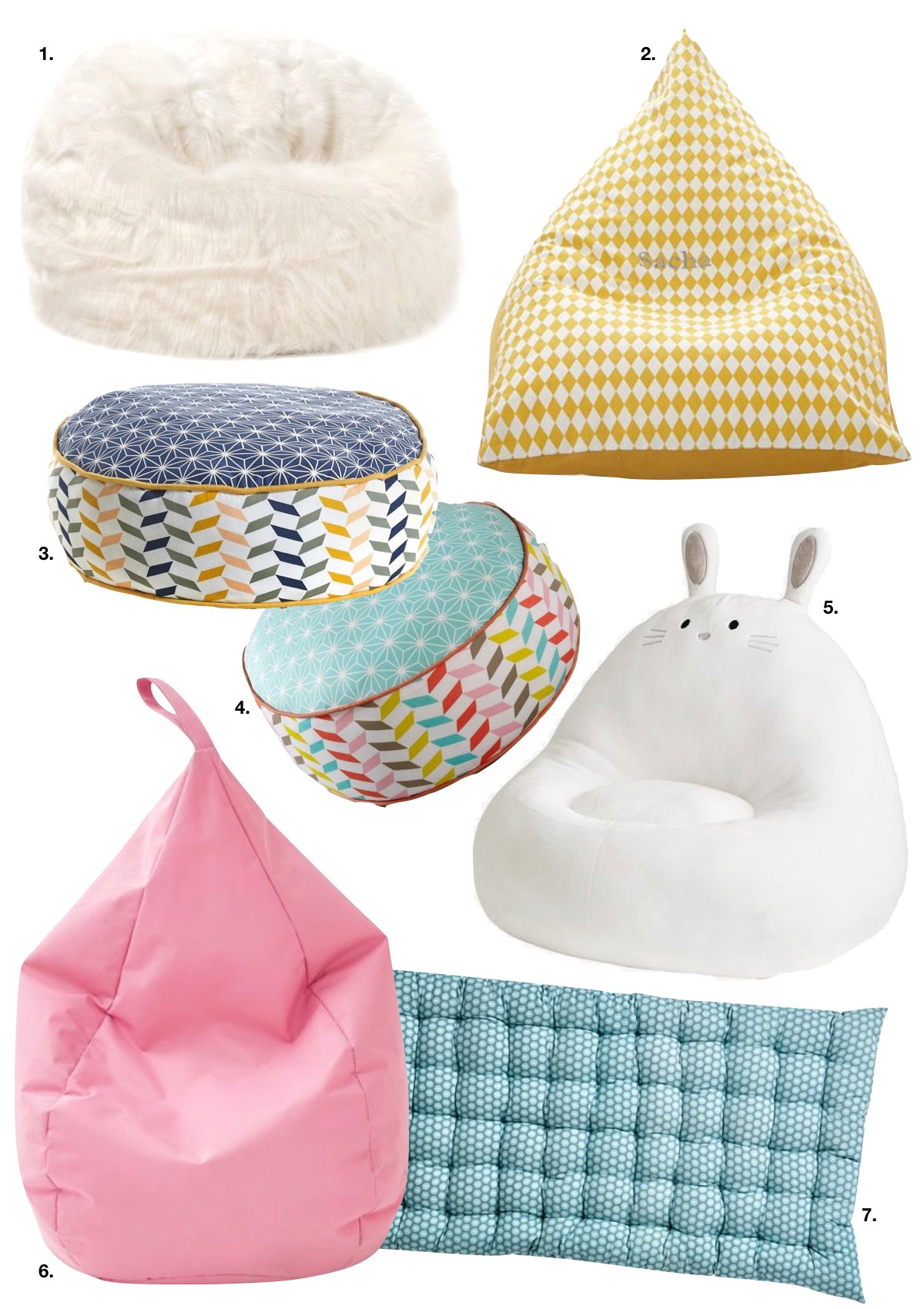 coussin de sol chambre enfant - blog déco - clem around the corner