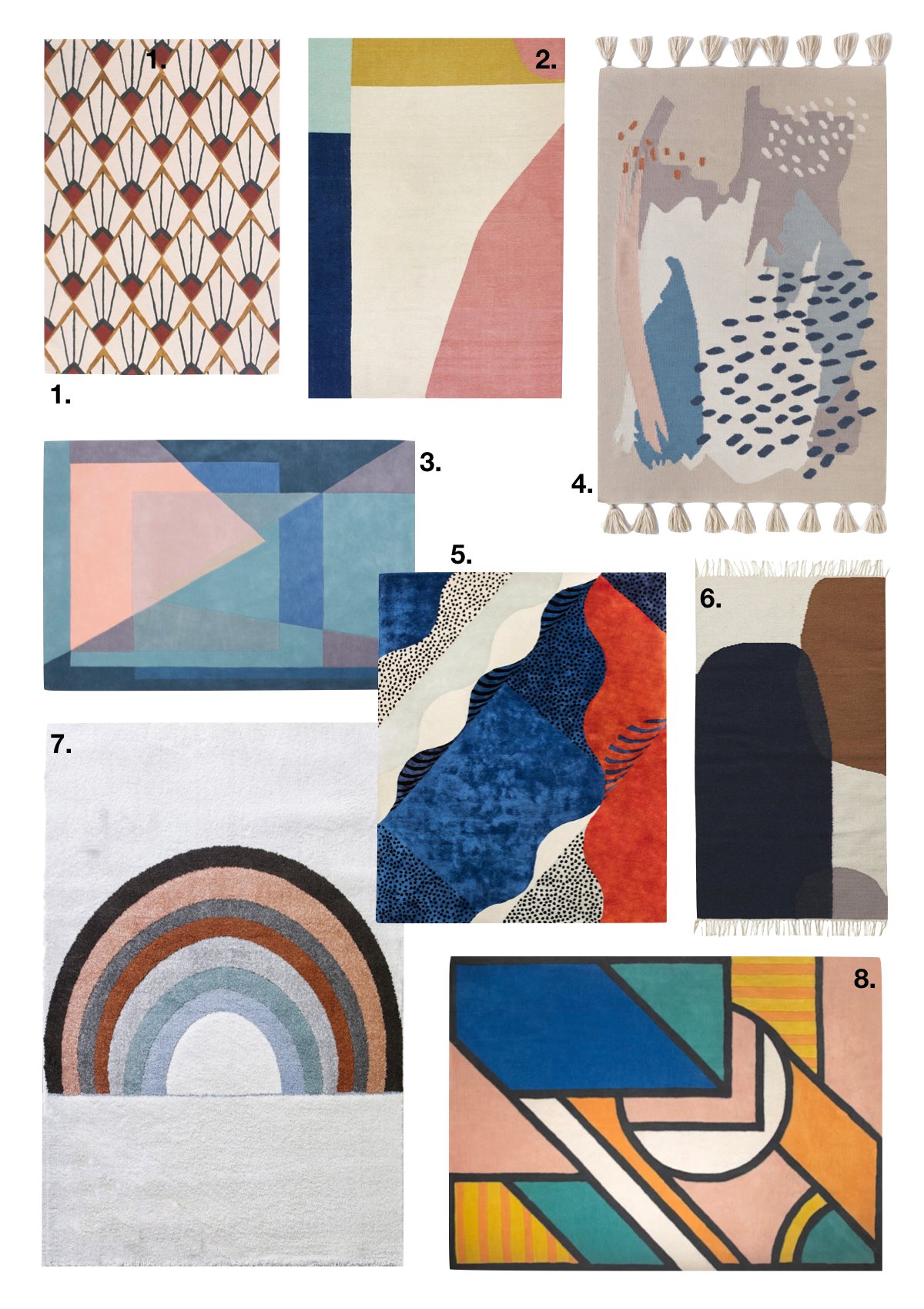 comment fixer un tapis au mur technicolor couleurs graphique - blog déco - clem around the corner