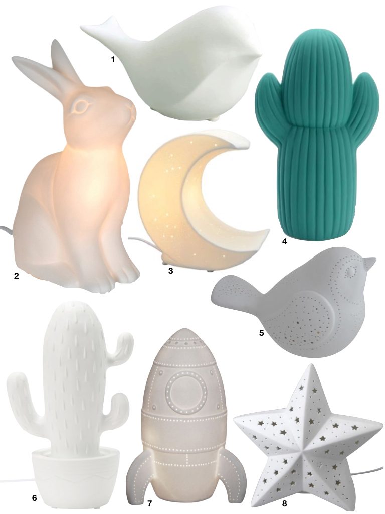 lampe sur pied en porcelaine veilleuse chambre enfant - blog déco - clem around the corner
