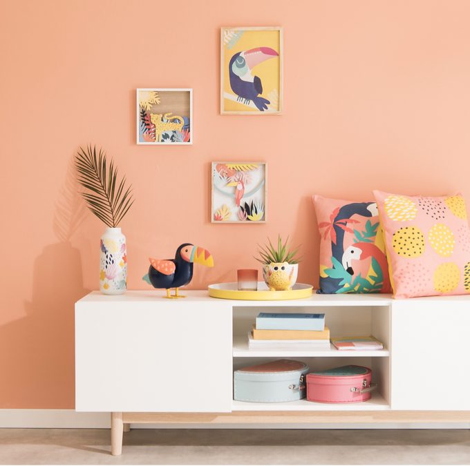 mur orange scandinave nouveau catalogue Maisons du Monde 2019 - blog déco - clem around the corner