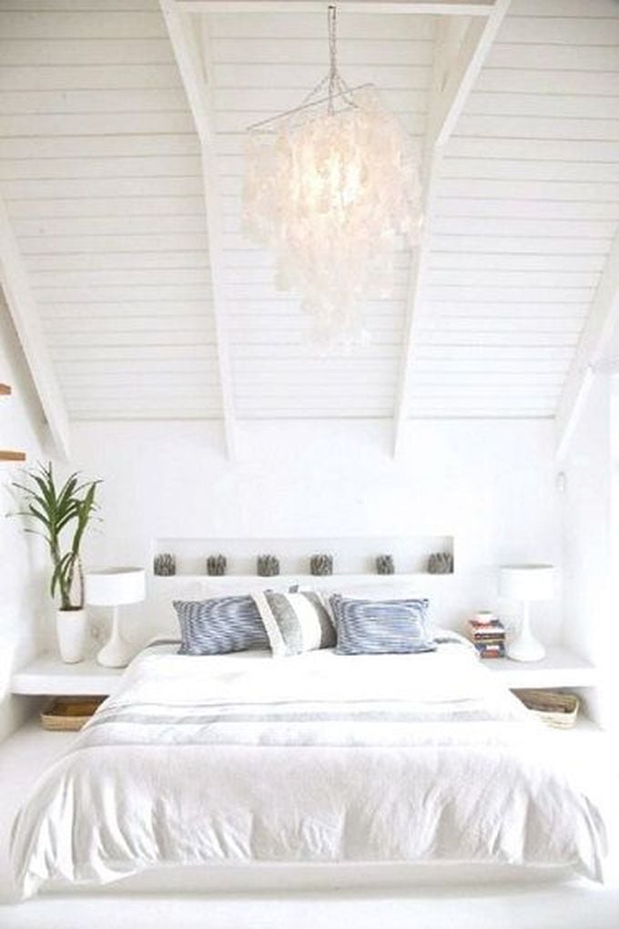 aménagement chambre à coucher feng shui chambre épurée poutre blanche -blog déco- clem around the corner