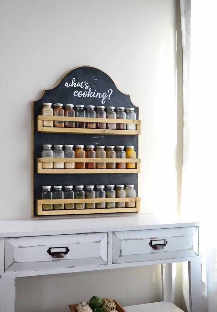 étagère Ikea bois cuisine meuble vintage abimé blanc ardoise noire - blog déco - clem around the corner