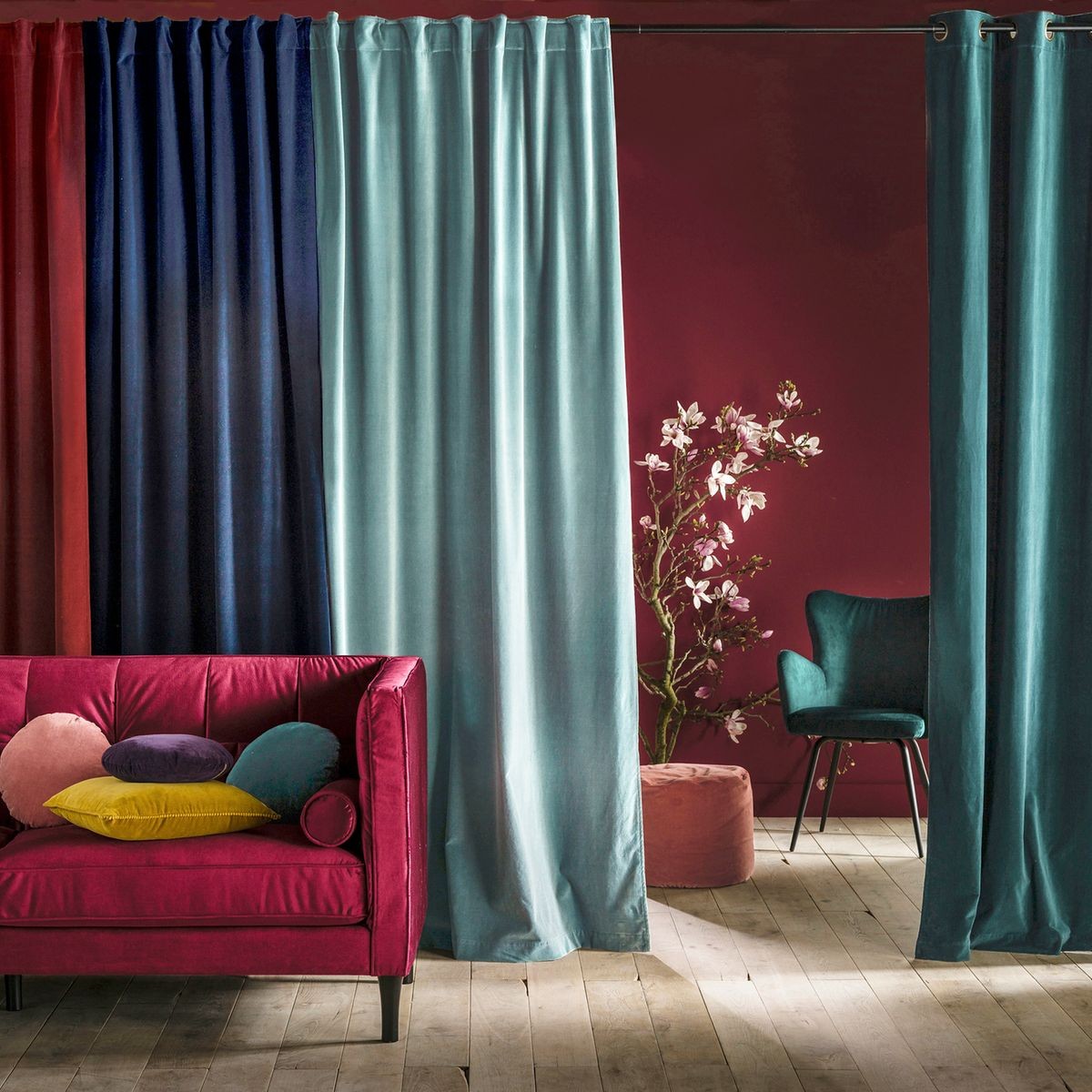 salon multicolore rétro