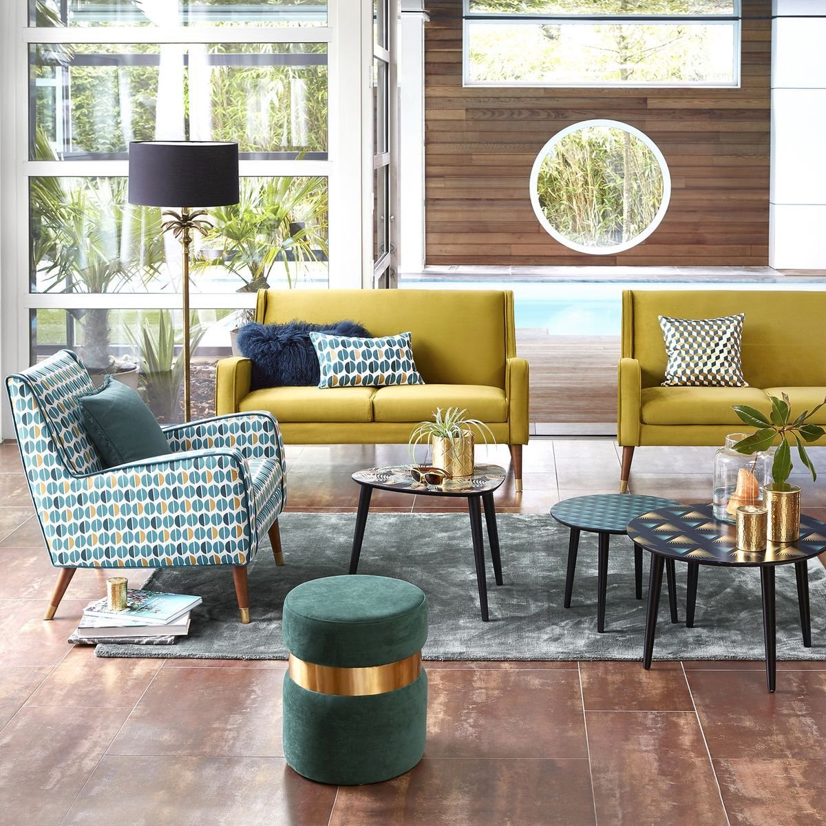 comment nettoyer du velours salon bleu vert bucolique décoration - blog déco - clem around the corner